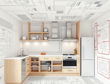 厨房水电改造全攻略：管线布局要点与插座预留实用指南