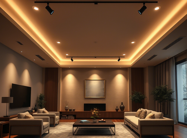 射灯和筒灯哪个更适合客厅?从光照效果到空间氛围的吊顶灯具选择攻略 射灯和筒灯哪个更适合客厅?从光照效果到空间氛围的吊顶灯具选择攻略