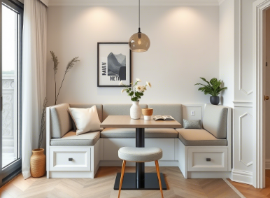 小户型餐厅装修攻略：小空间餐厅选卡座设计更实用