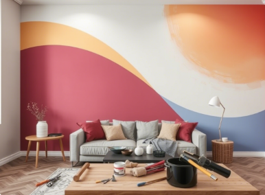 墙面双色拼接设计全攻略:从配色到施工的实用技巧,告别单调大白墙 墙面双色拼接设计全攻略:从配色到施工的实用技巧,告别单调大白墙