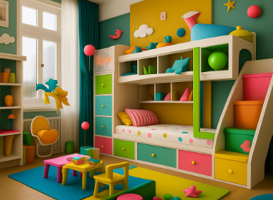 儿童房怎么装修设计更亮眼？打造让孩子一眼心动的游乐园式空间