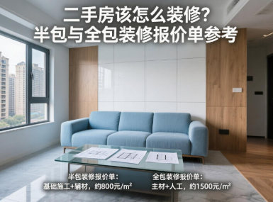 二手房该怎么装修？半包与全包装修报价单参考