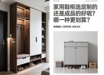 家用鞋柜选定制的还是成品的好呢？哪一种更划算？