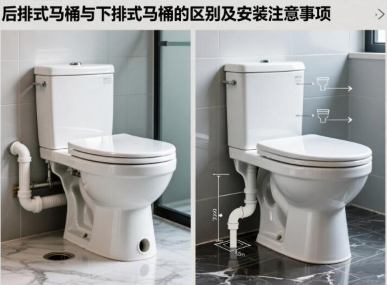 后排式马桶跟下排式马桶有啥不同？安装时有哪些注意事项？