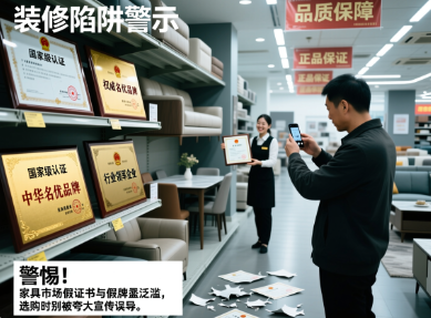 家具市场假证书与假牌匾比比皆是,选购时别被夸大宣传误导 家具市场假证书与假牌匾比比皆是,选购时别被夸大宣传误导