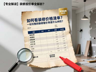 怎么看装修价格清单？一份完整的装修报价单是什么样的？