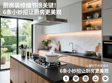 厨房装修细节很关键！6条小妙招让厨房更美观