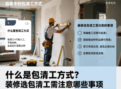 什么是包清工方式？装修选包清工需注意哪些事项